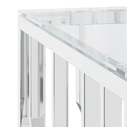 Coffee Table 80x80x40 cm Stainless Steel and Glass