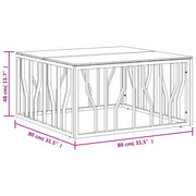Coffee Table 80x80x40 cm Stainless Steel and Glass