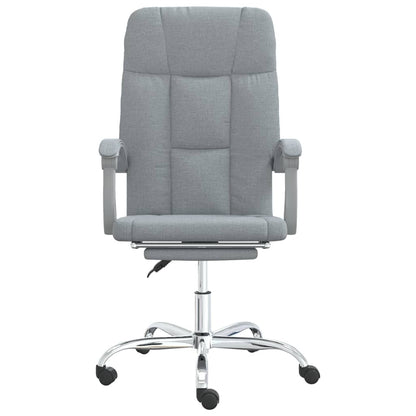 Reclining Office Chair Light Grey Fabric