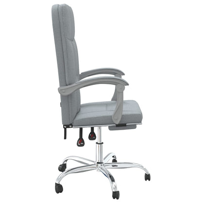 Reclining Office Chair Light Grey Fabric
