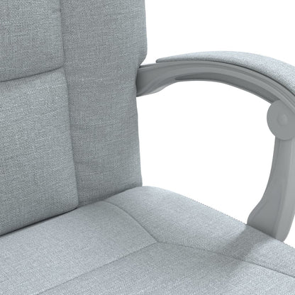 Reclining Office Chair Light Grey Fabric