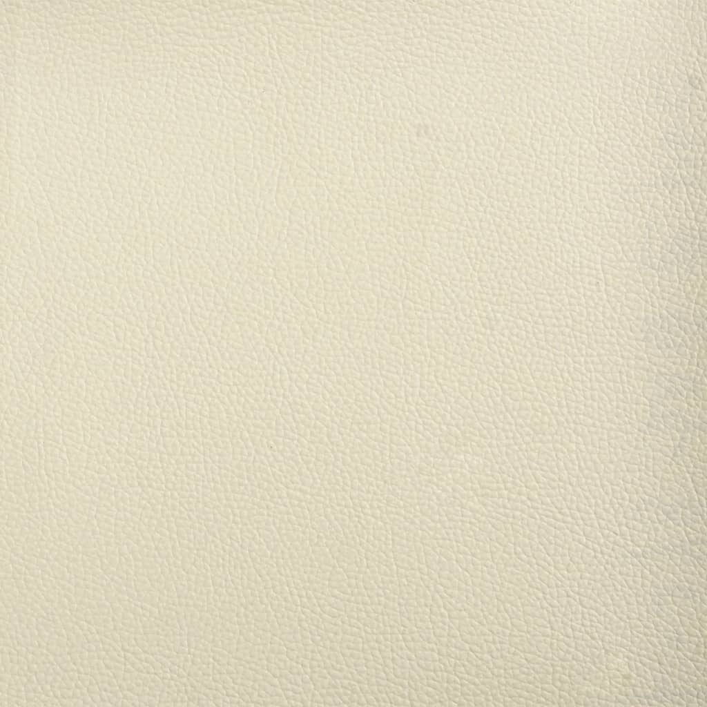 Reclining Office Chair Cream Faux Leather