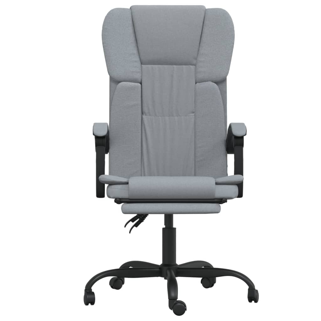 Reclining Office Chair Light Grey Fabric