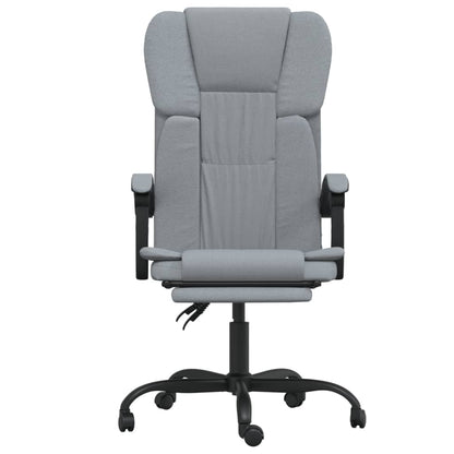 Reclining Office Chair Light Grey Fabric