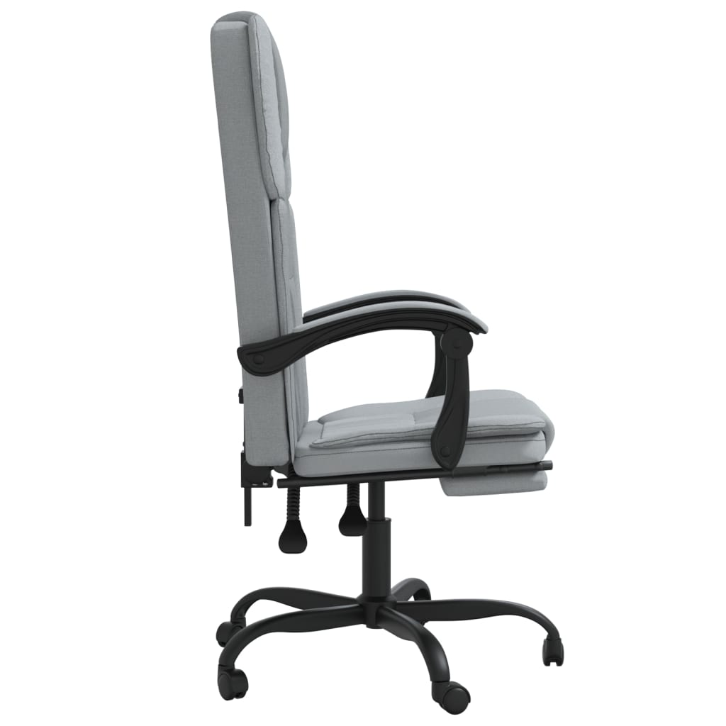 Reclining Office Chair Light Grey Fabric