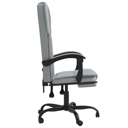 Reclining Office Chair Light Grey Fabric