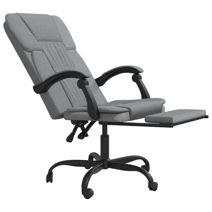 Reclining Office Chair Light Grey Fabric