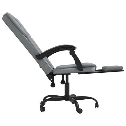 Reclining Office Chair Light Grey Fabric