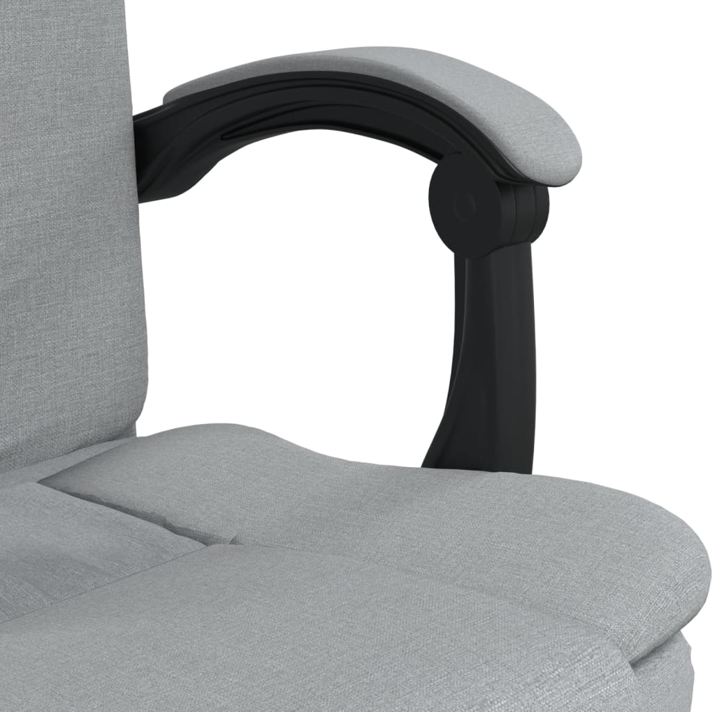 Reclining Office Chair Light Grey Fabric