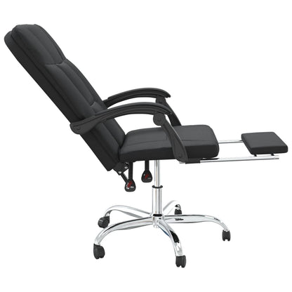 Reclining Office Chair Black Faux Leather