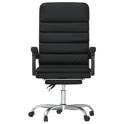Massage Reclining Office Chair Black Faux Leather