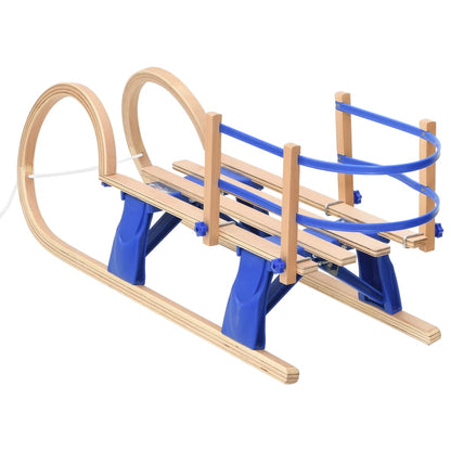 Foldable Sledge with Backrest 110 cm Plywood