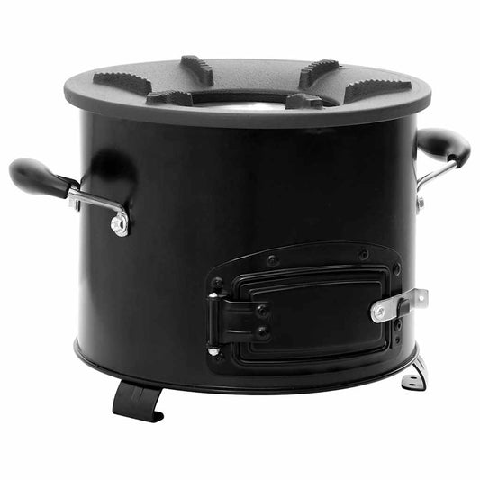 Camping Wood Stove Black 36x26x22.5 cm Metal
