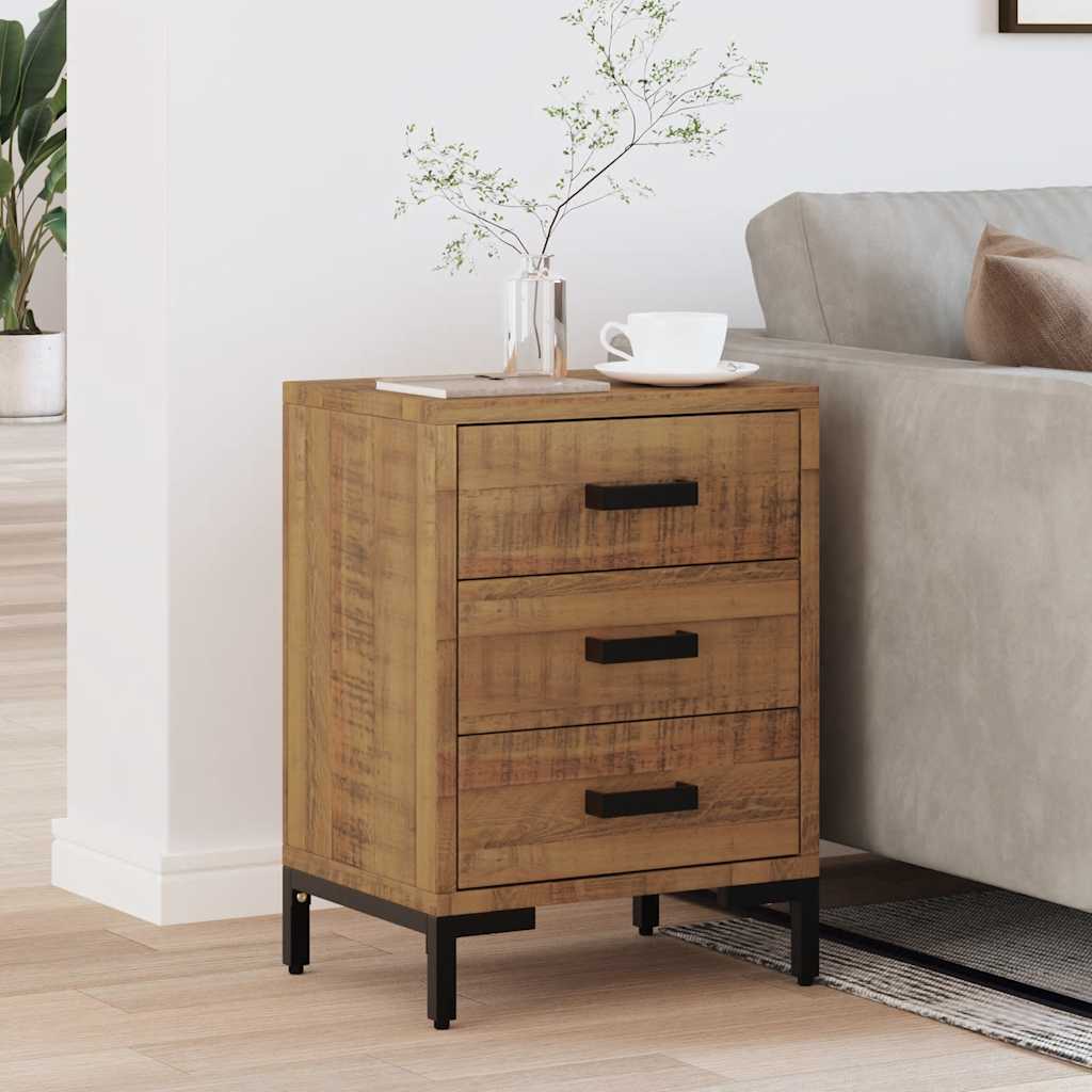 Bedside Cabinet Brown 36x30x54 cm Solid Pinewood