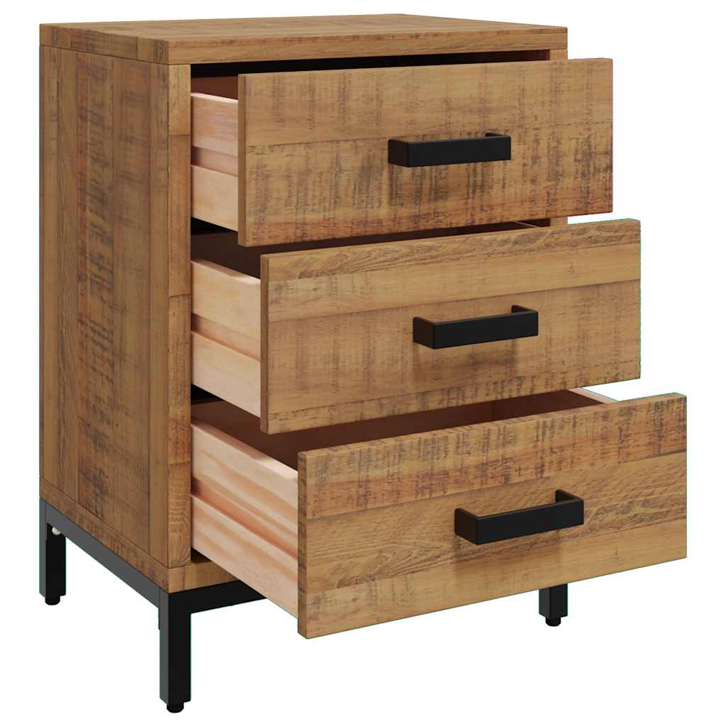 Bedside Cabinet Brown 36x30x54 cm Solid Pinewood