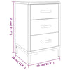 Bedside Cabinet Brown 36x30x54 cm Solid Pinewood