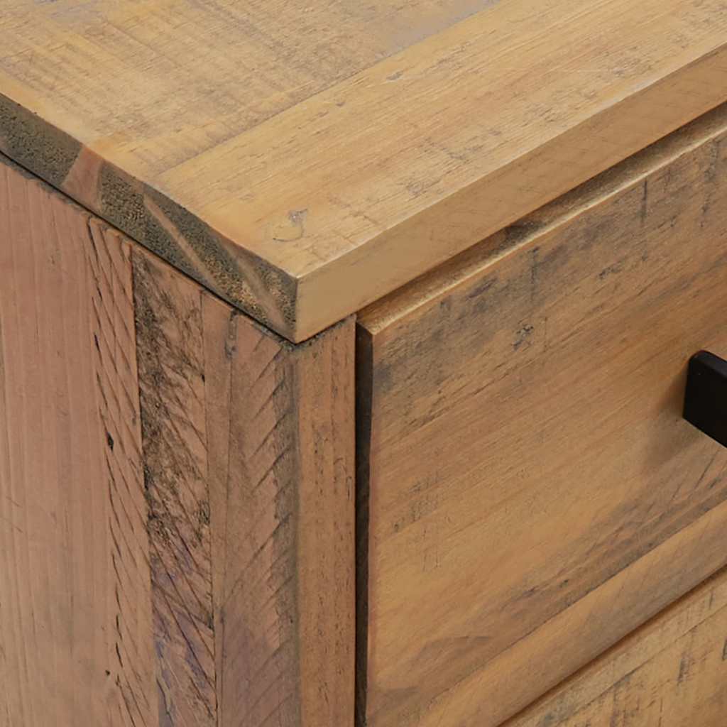 Bedside Cabinet Brown 36x30x54 cm Solid Pinewood