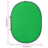 2 in 1 Oval Studio Background Screen Green and Blue 200x150 cm
