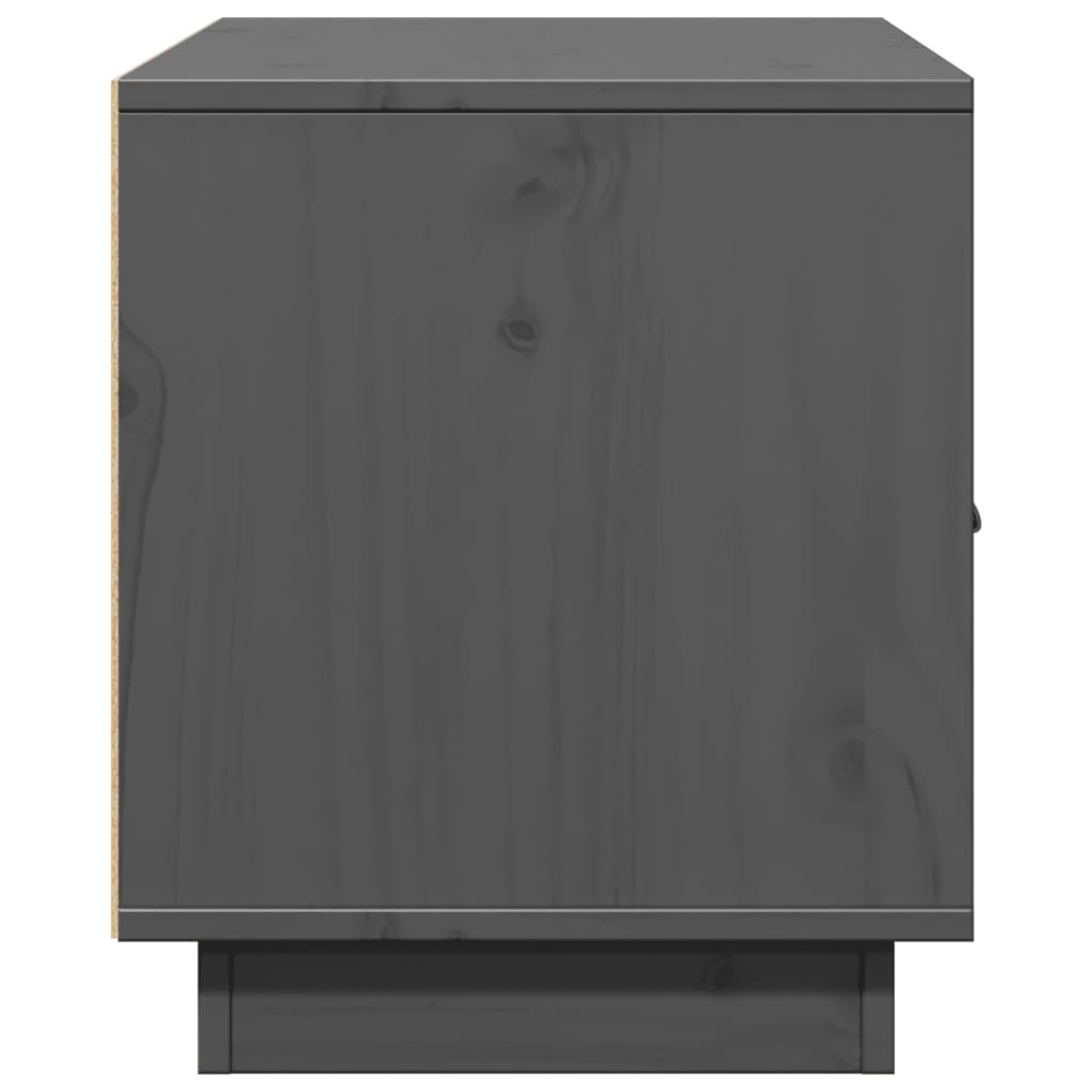 TV Cabinet Grey 80x34x40 cm Solid Wood Pine