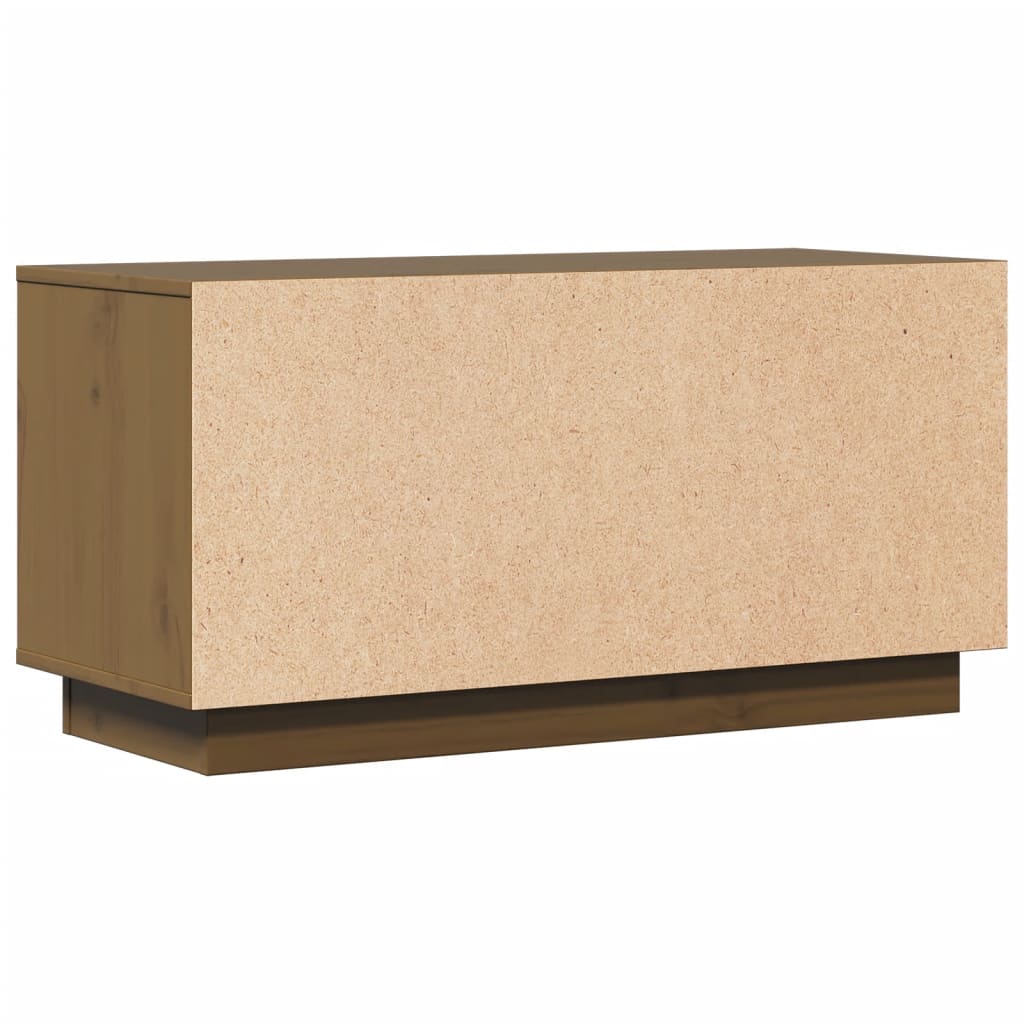TV Cabinet Honey Brown 80x34x40 cm Solid Wood Pine