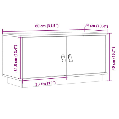 TV Cabinet Honey Brown 80x34x40 cm Solid Wood Pine
