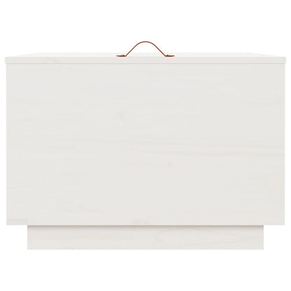 Storage Boxes with Lids 3 pcs White Solid Wood Pine