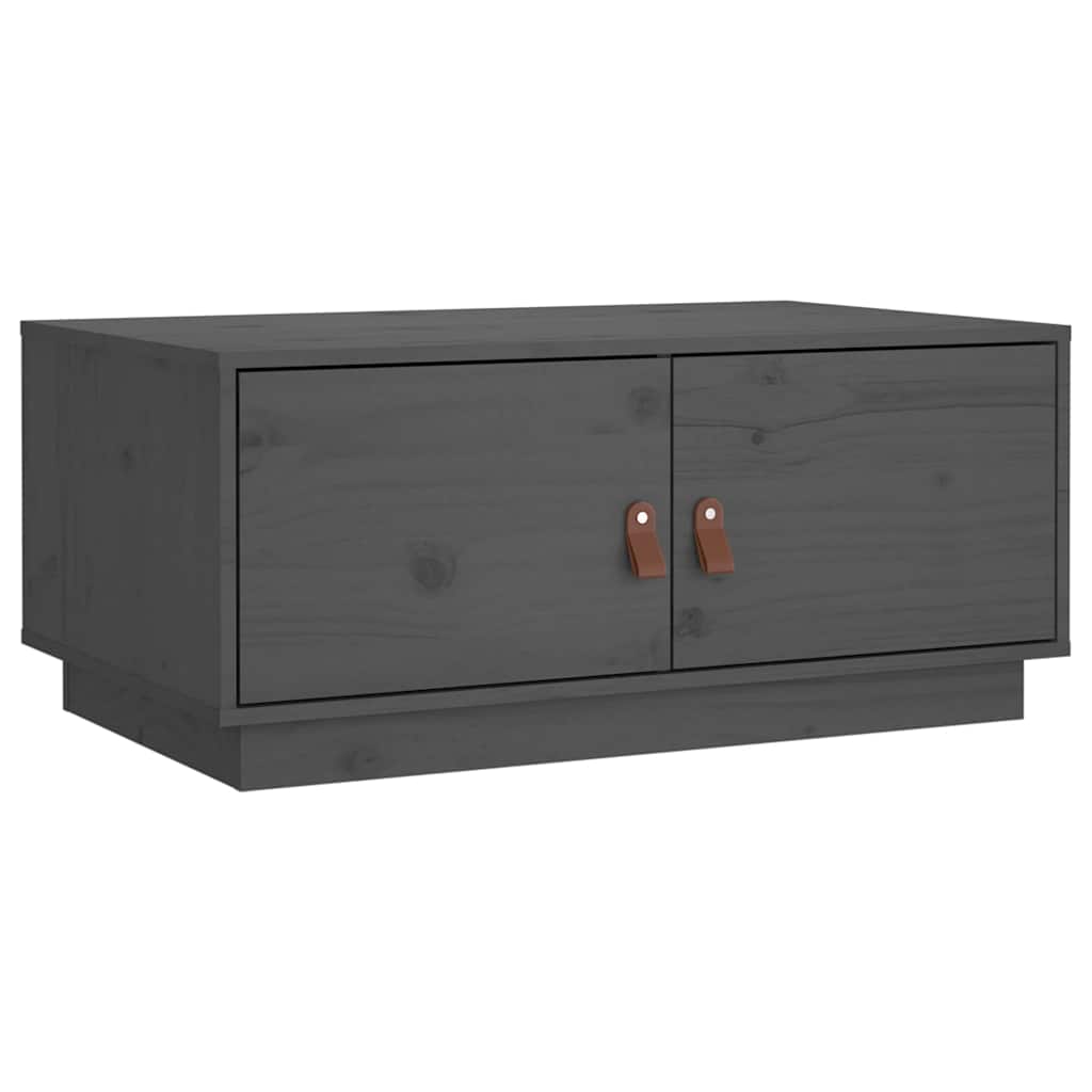 Coffee Table Grey 80x50x35 cm Solid Wood Pine