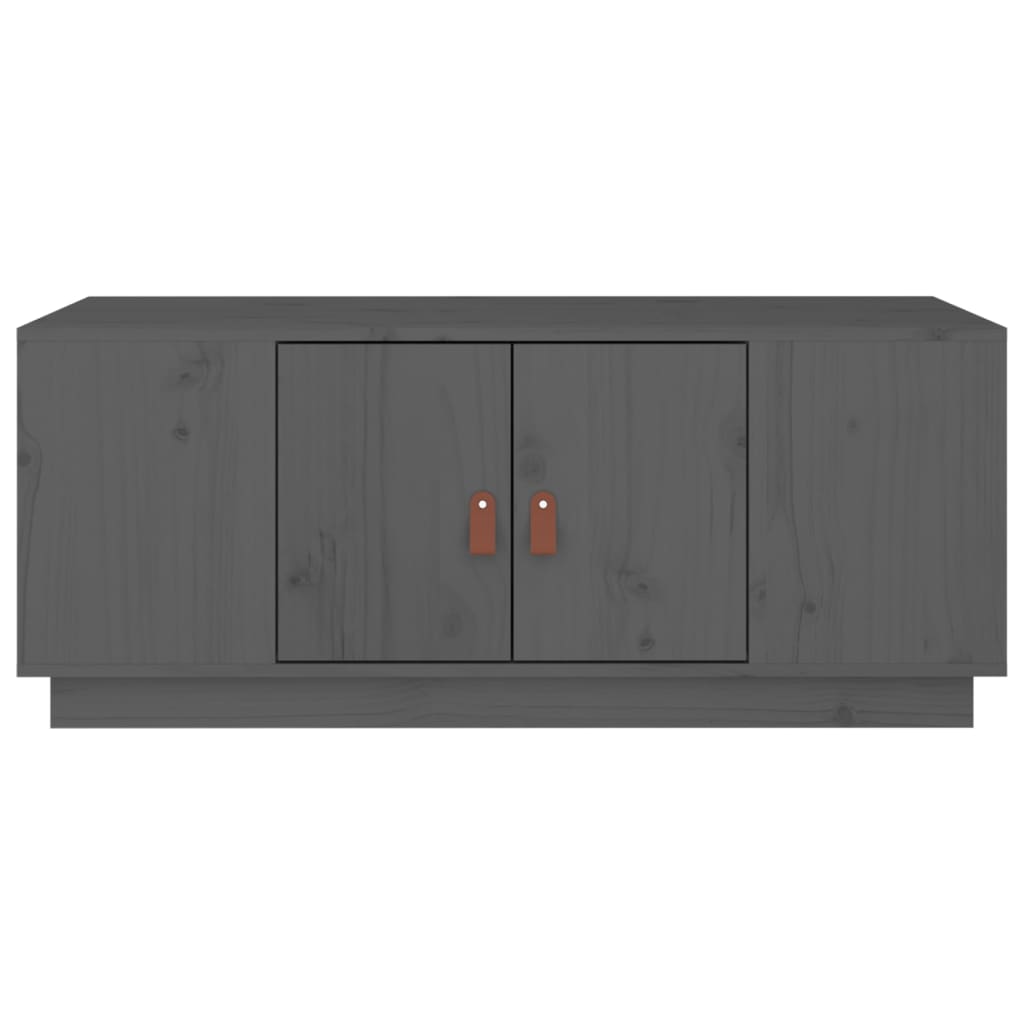 Coffee Table Grey 100x50x41 cm Solid Wood Pine