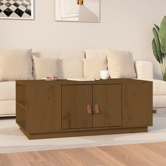 Coffee Table | Honey brown | Solid pinewood | Coffee Table | Rectangular