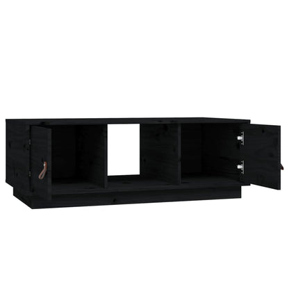 Coffee Table Black 100x50x35 cm Solid Wood Pine