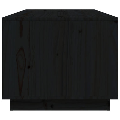 Coffee Table Black 100x50x41 cm Solid Wood Pine