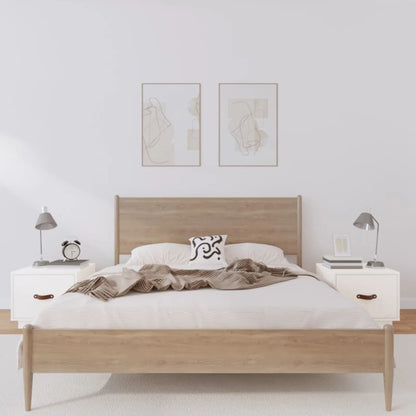 Bedside Cabinets 2 pcs White 40x34x35 cm Solid Wood Pine