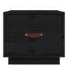 Bedside Cabinet Black 40x34x35 cm Solid Wood Pine