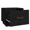 Bedside Cabinet Black 40x34x35 cm Solid Wood Pine