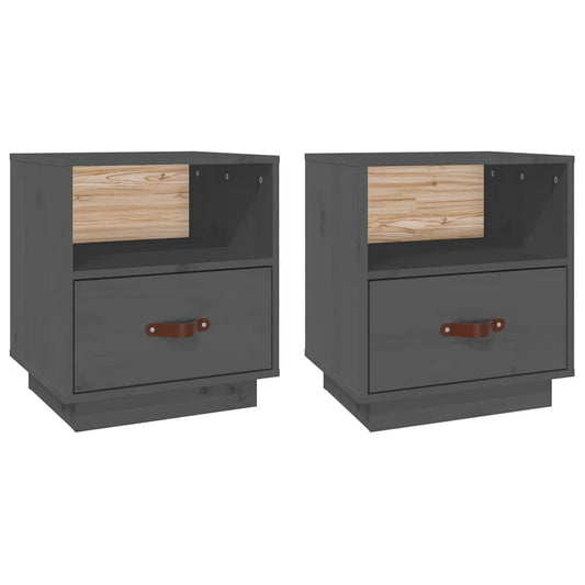 Bedside Cabinet | Set of 2 | Grey