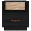 Bedside Cabinet Black 40x34x45 cm Solid Wood Pine