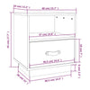 Bedside Cabinet Black 40x34x45 cm Solid Wood Pine