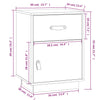 Bedside Cabinet 40x34x55 cm Solid Wood Pine