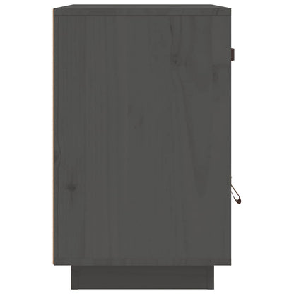 Bedside Cabinets 2 pcs Grey 40x34x55 cm Solid Wood Pine