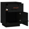 Bedside Cabinet Black 40x34x55 cm Solid Wood Pine