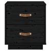Bedside Cabinet Black 40x34x45 cm Solid Wood Pine