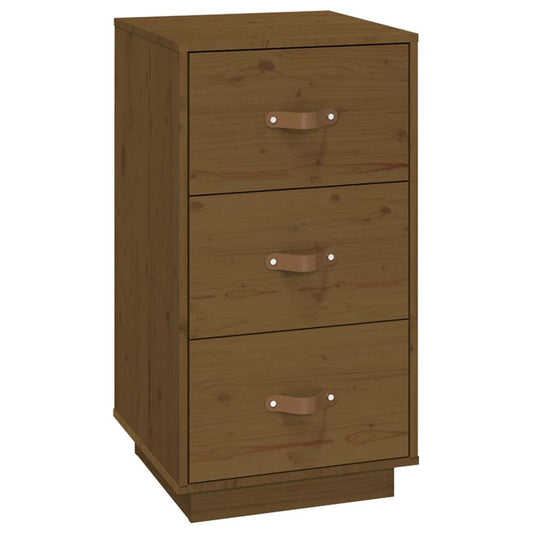 Bedside Cabinet | Honey Brown | Solid Pine Wood | 40x40x75 cm