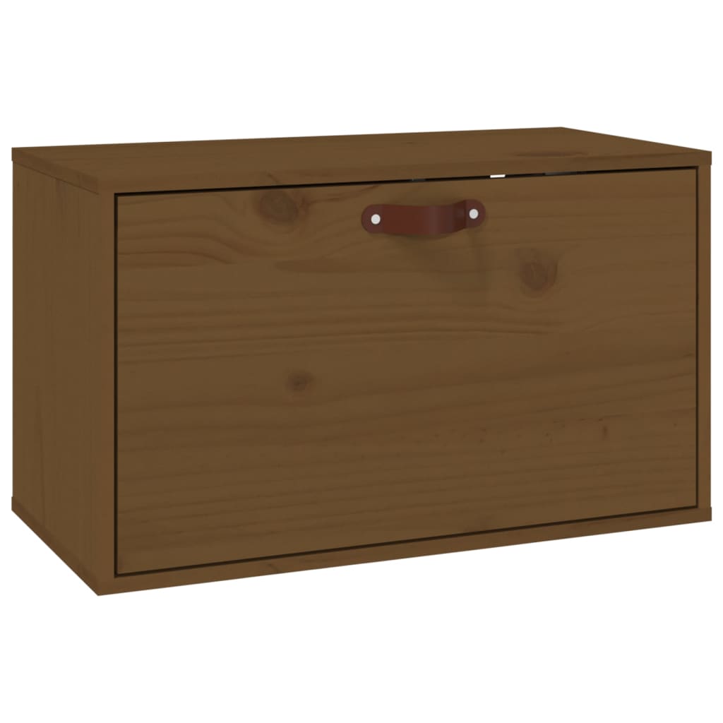 Wall Cabinet Honey Brown 60x30x35 cm Solid Wood Pine