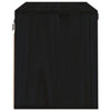 Wall Cabinet Black 60x30x35 cm Solid Wood Pine