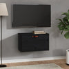 Wall Cabinet Black 60x30x35 cm Solid Wood Pine