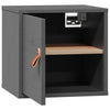 Wall Cabinet Grey 31.5x30x30 cm Solid Wood Pine