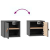 Wall Cabinet Grey 31.5x30x30 cm Solid Wood Pine