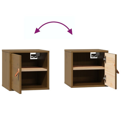 Wall Cabinet Honey Brown 31.5x30x30 cm Solid Wood Pine