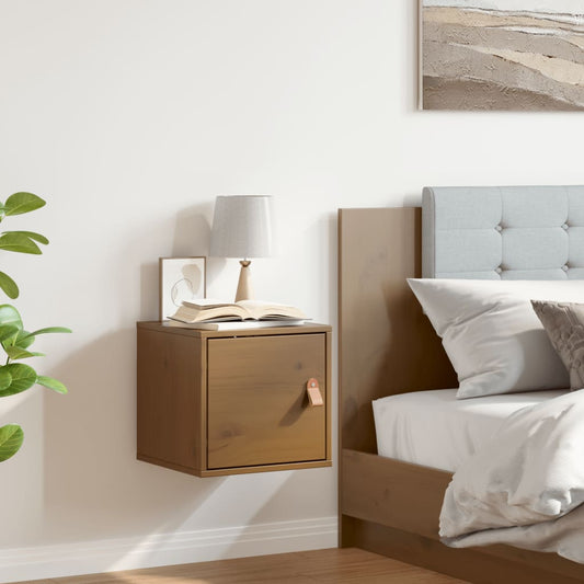 Wall Cabinet Honey Brown 31.5x30x30 cm Solid Wood Pine