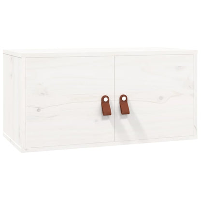 Wall Cabinet White 60x30x30 cm Solid Wood Pine